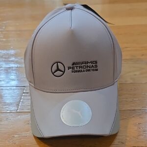 Mercedes Benz AMG Petronas F1 Team PUMA Hat Gray Adjustable Snapback Cap